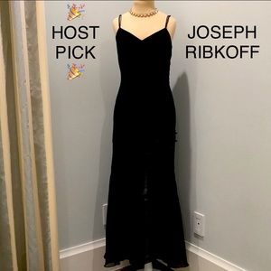💯✅ AUTHENTIC JOSEPH RIBKOFF GOWN W/ BEADED STRAPS